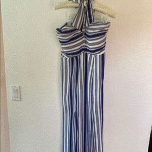 Striped Halter Jumpsuit